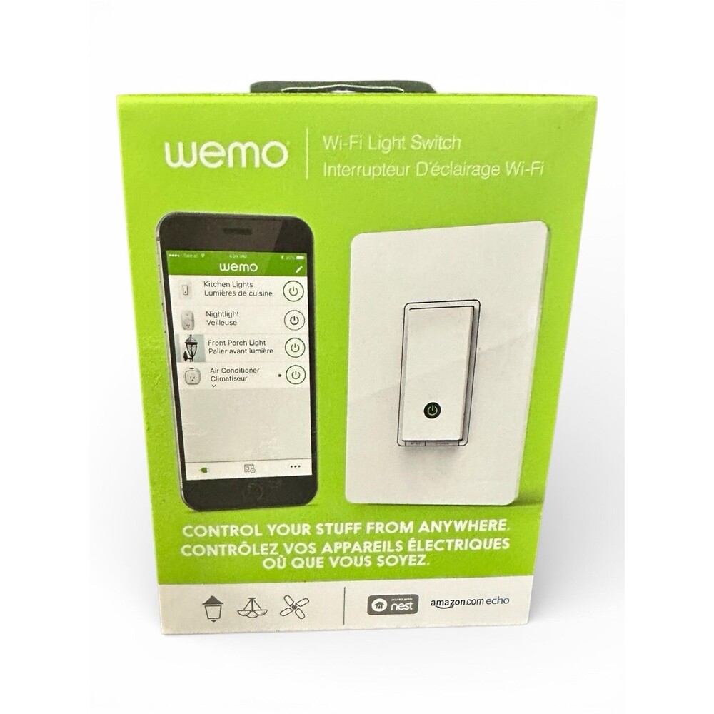 Belkin F7C030FC Wemo Smart Light Switch - White Wi-Fi